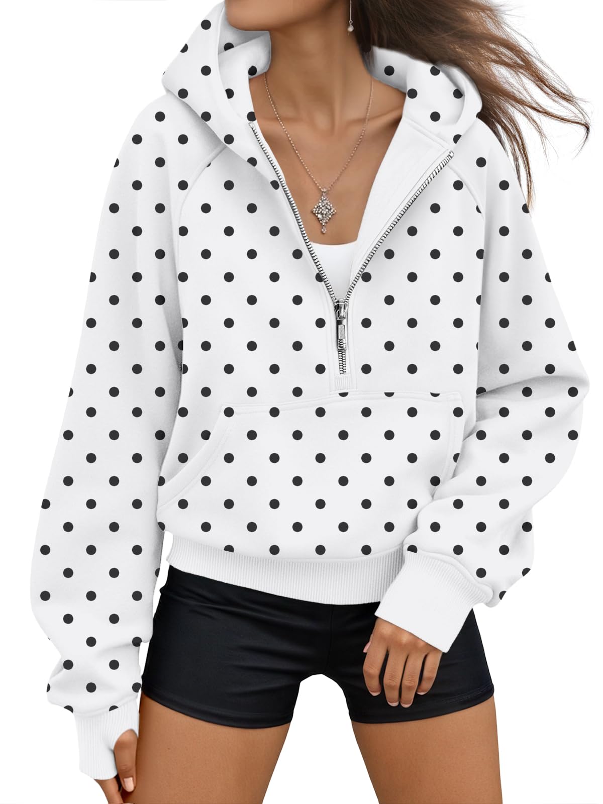 AUTOMET Womens Hoodies Half Zip Up Casual Comfort Fall Clothes 2026